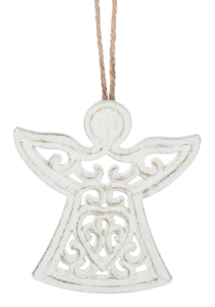 Carved Tree, Heart or Angel Ornament