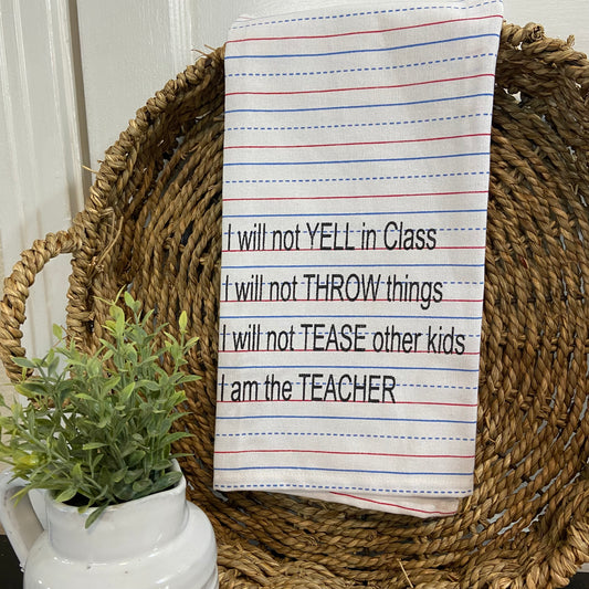 I Am The Teacher Hand Towel