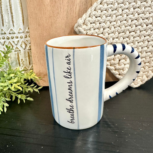 Blue and White Stone Mug