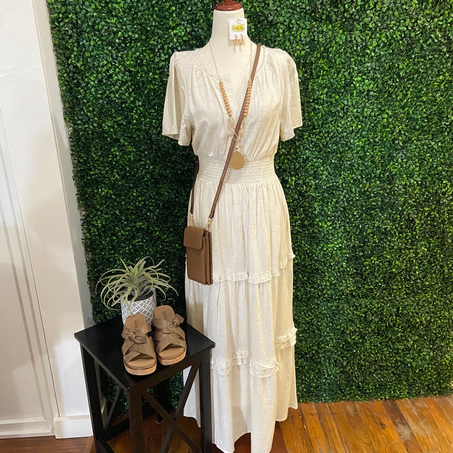 Sandy Poplin Maxi Dress