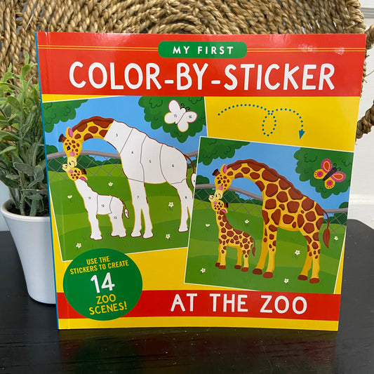 My First Color-By-Sticker Book- Zoo