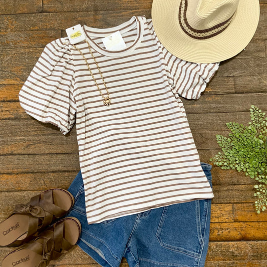 Puff Sleeved Stripes