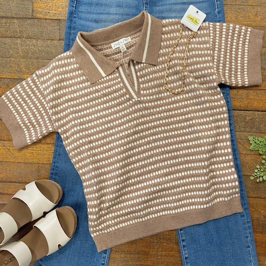 Short Sleeve Stripe Top