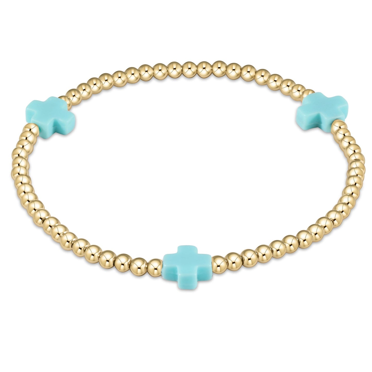 enewton Signature Cross Turquoise 3mm Bracelet