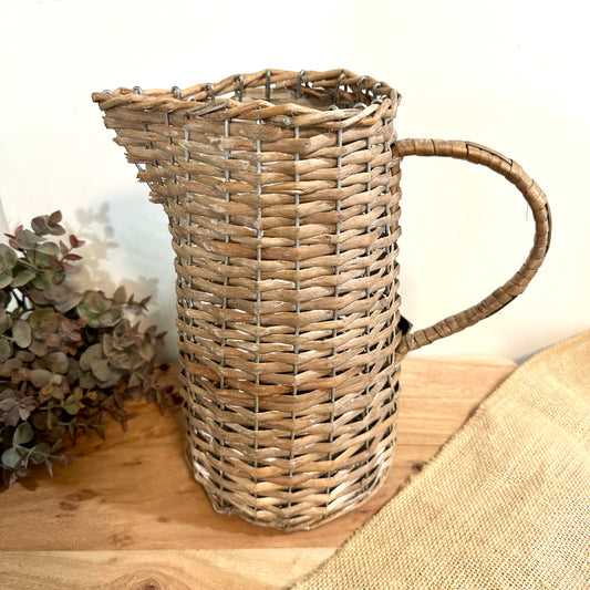 Wicker Pitcher Vase
