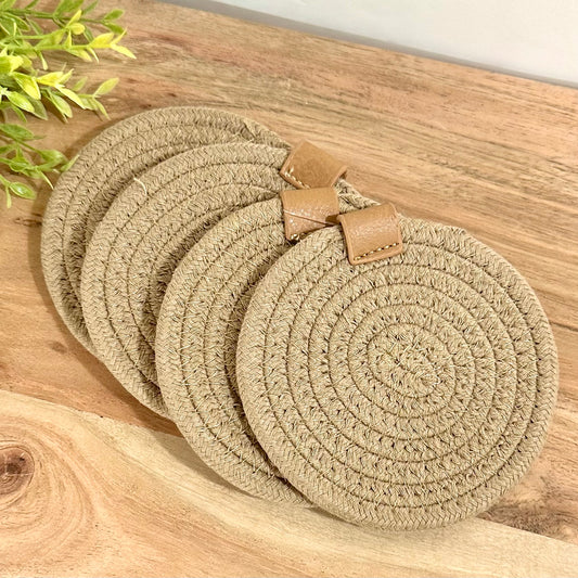 Round Sand Coasters (Set of 4)