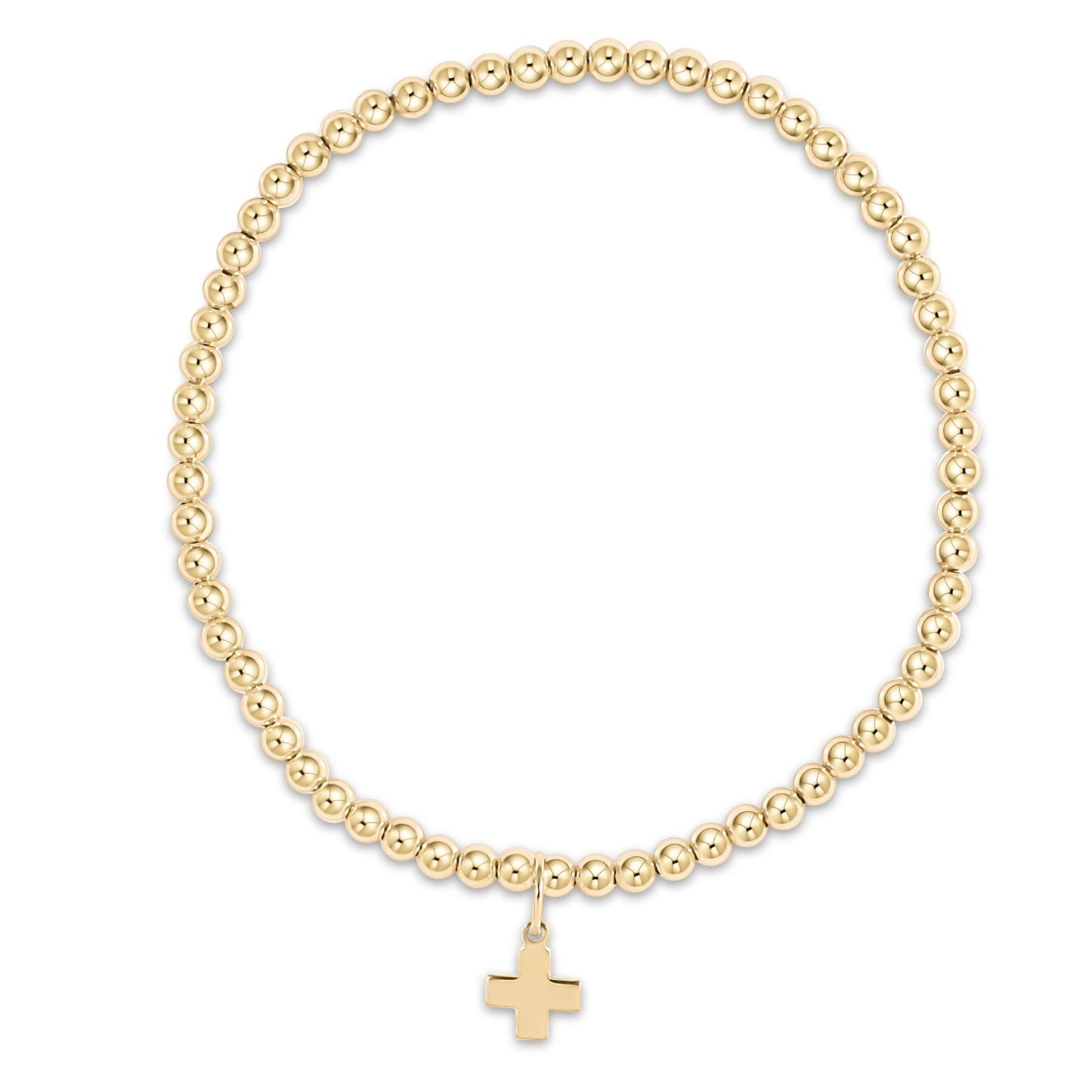 enewton Gold Cross Charm 3mm Bracelet