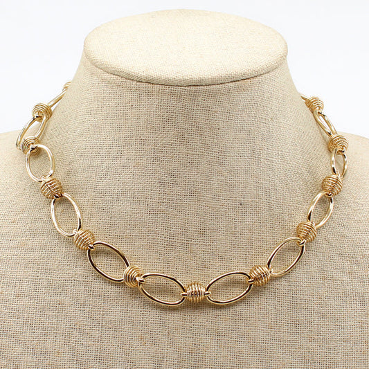 Open Textured Chain Necklace