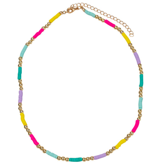 Colorblock Disk Necklace