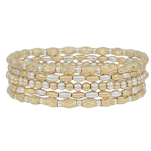 Textured Set of Five Bracelets