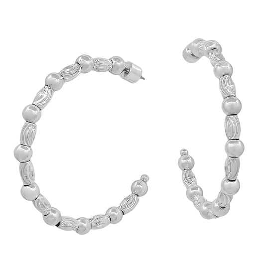 Textured Oval Bead Earrings