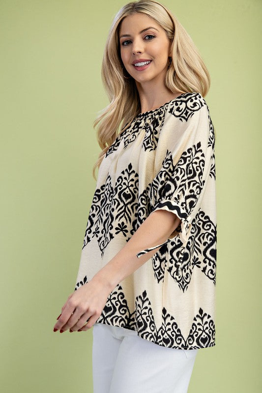 Black Trim Detail Top
