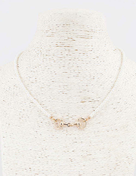 Pearl Horsebit Necklace