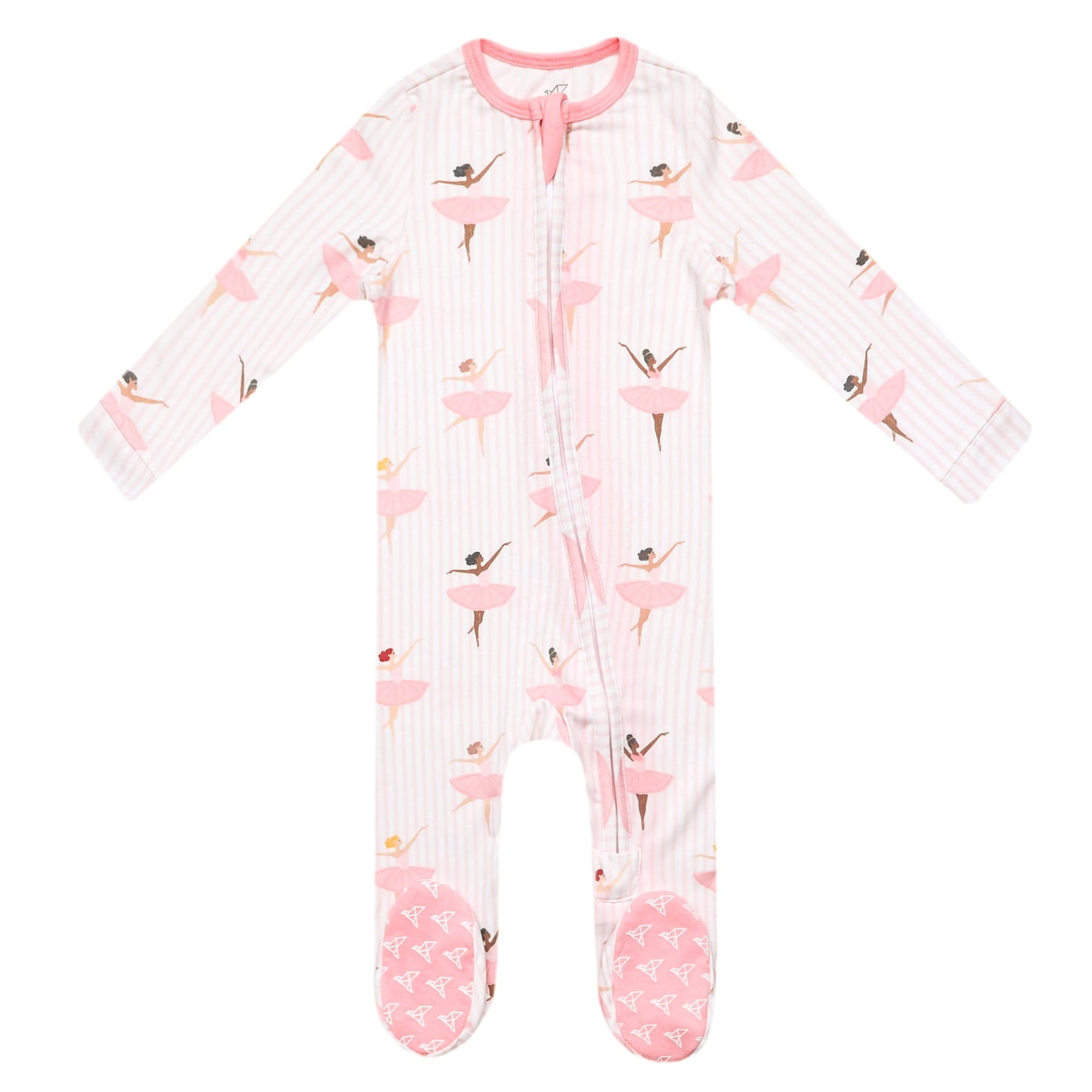 Copper Pearl Zip-Up Footie Pajama (0-3mos)