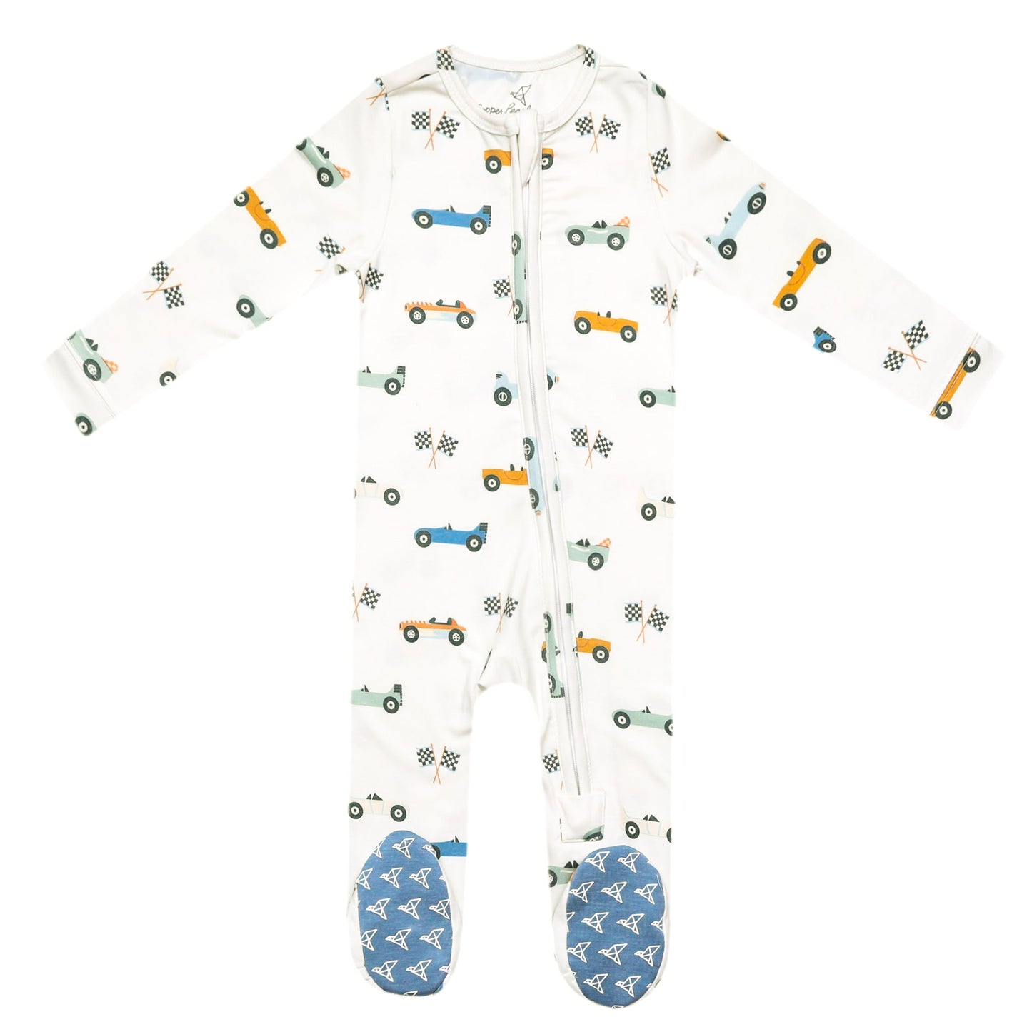 Copper Pearl Zip-Up Footie Pajama (0-3mos)