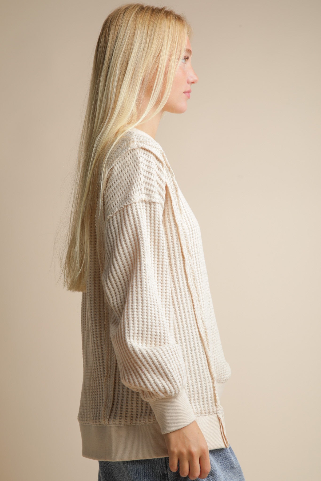 Waffle Knit Pullover