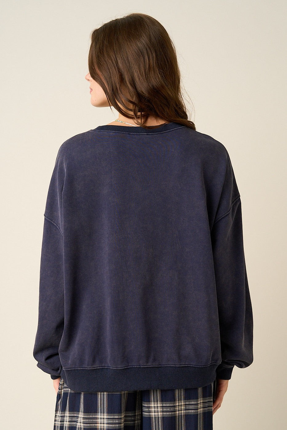 "Jesus Saves" Patchwork Graphic Sweatshirt