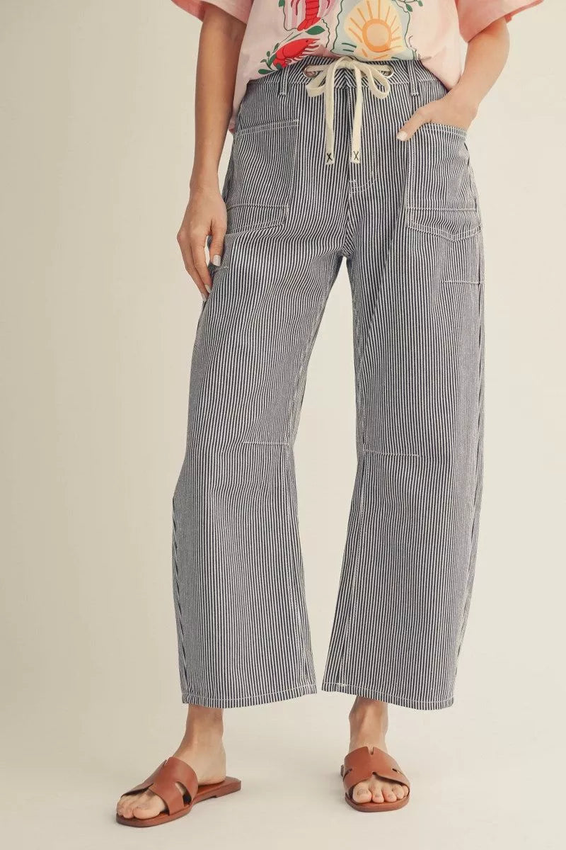 Stripe Barrel Pants
