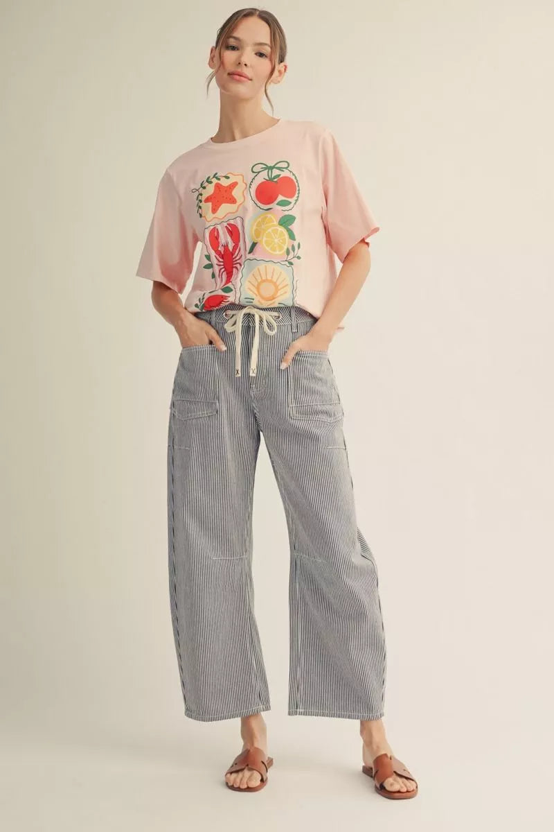 Stripe Barrel Pants