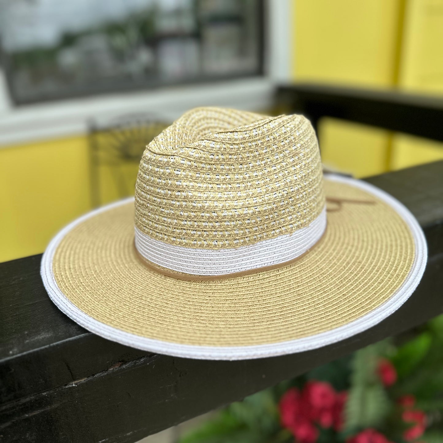 Two Tone Woven Fedora