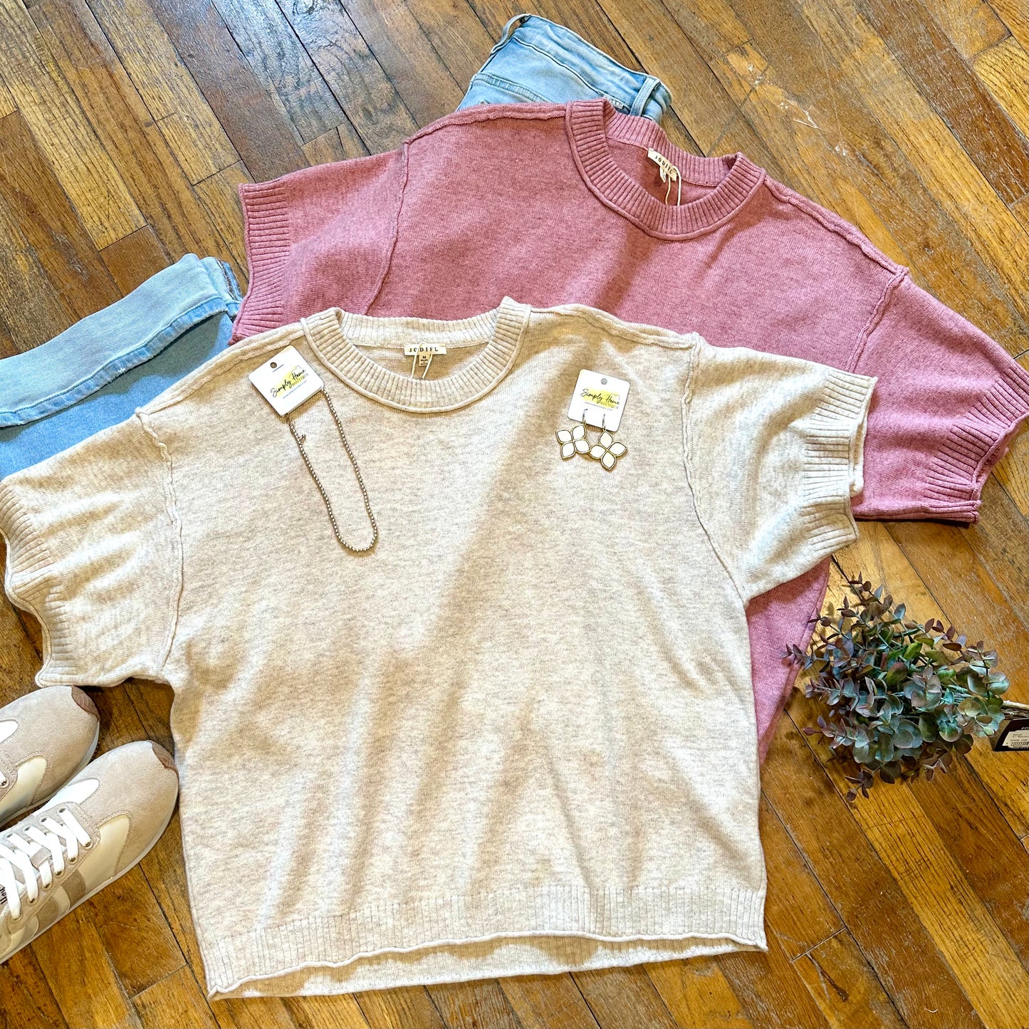 Raw Edge Sweater Top