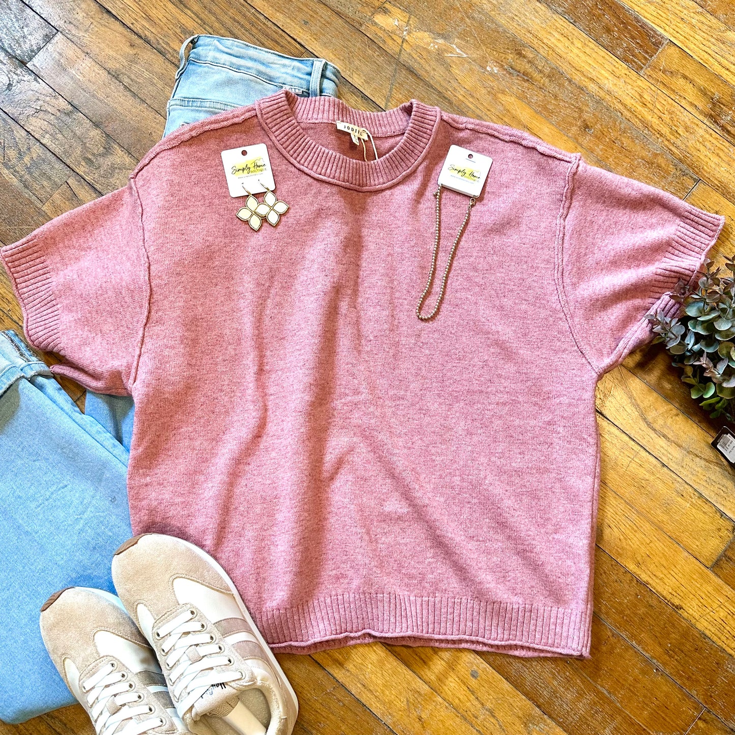 Raw Edge Sweater Top