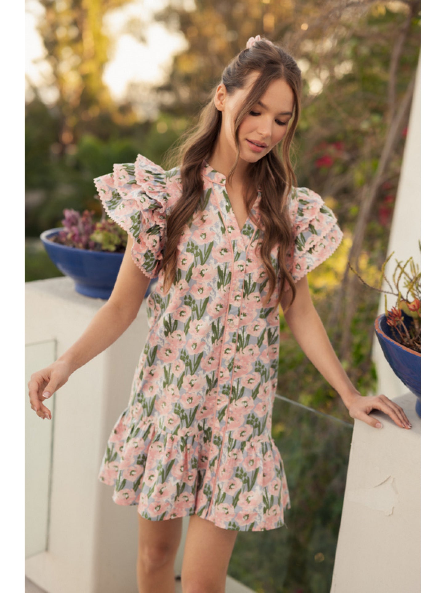 Floral Rick Rack Dress