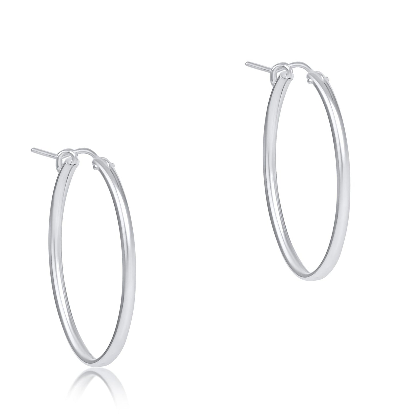 enewton Earrings Oval Sterling Silver 1" Hoops